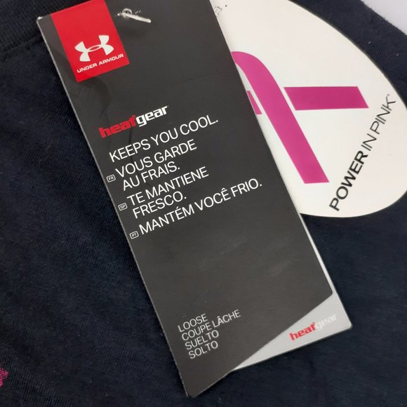Under Armour Power In Pink HeatGear Mens T-Shirt "Real Men Wear Pink" Size XL - Picture 6 of 8